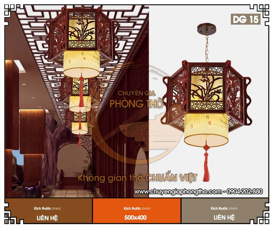 Đèn thả trần trang trí phòng thờ DG15