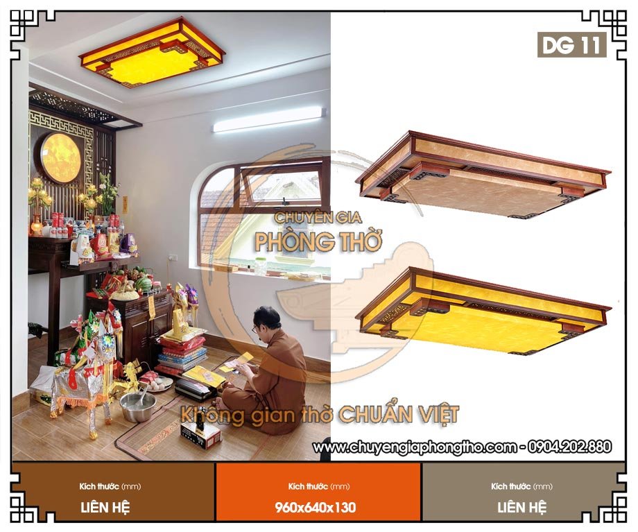 Mẫu đèn ốp trần chữ nhật DG11 hiện đại