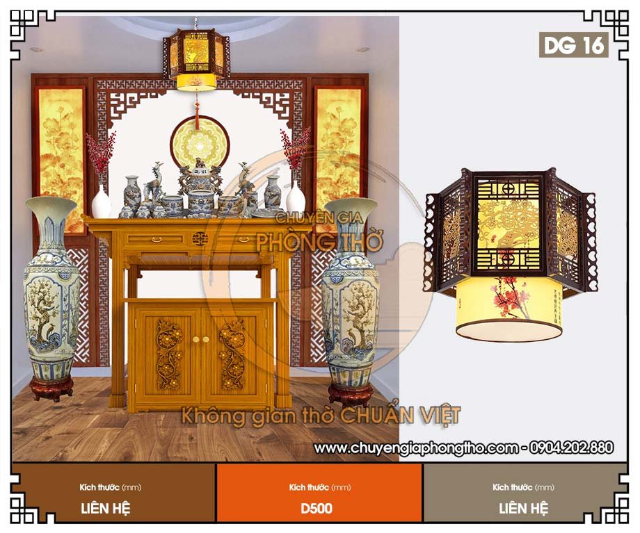 Đèn lồng phòng thờ DG16 trang trí phòng thờ