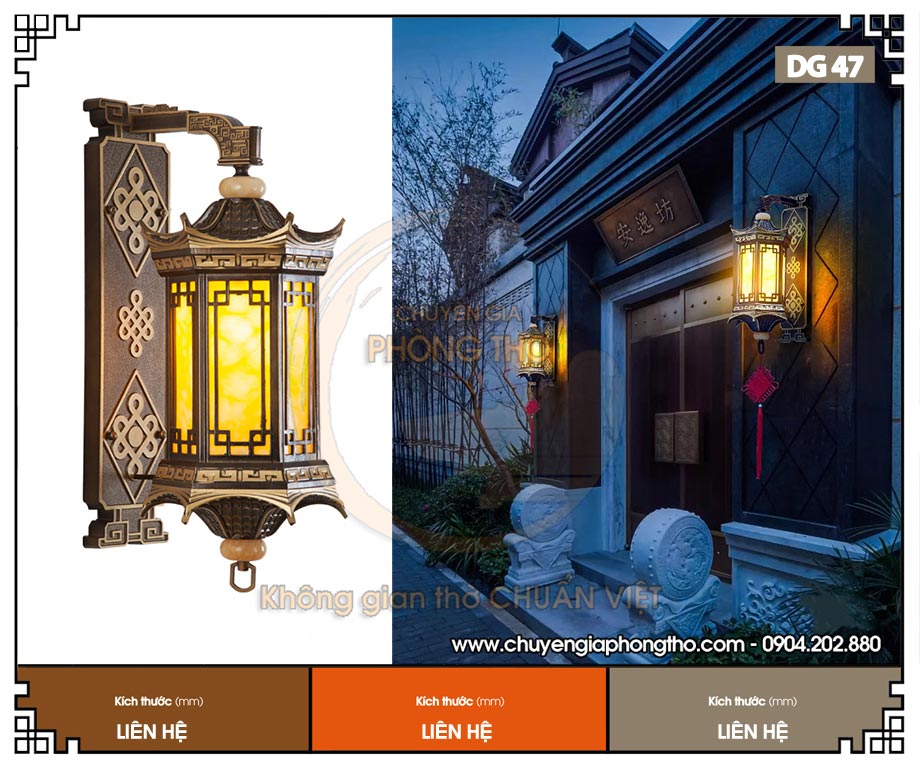 Đèn cổng nhà gỗ DG47 sang trọng, chống nước