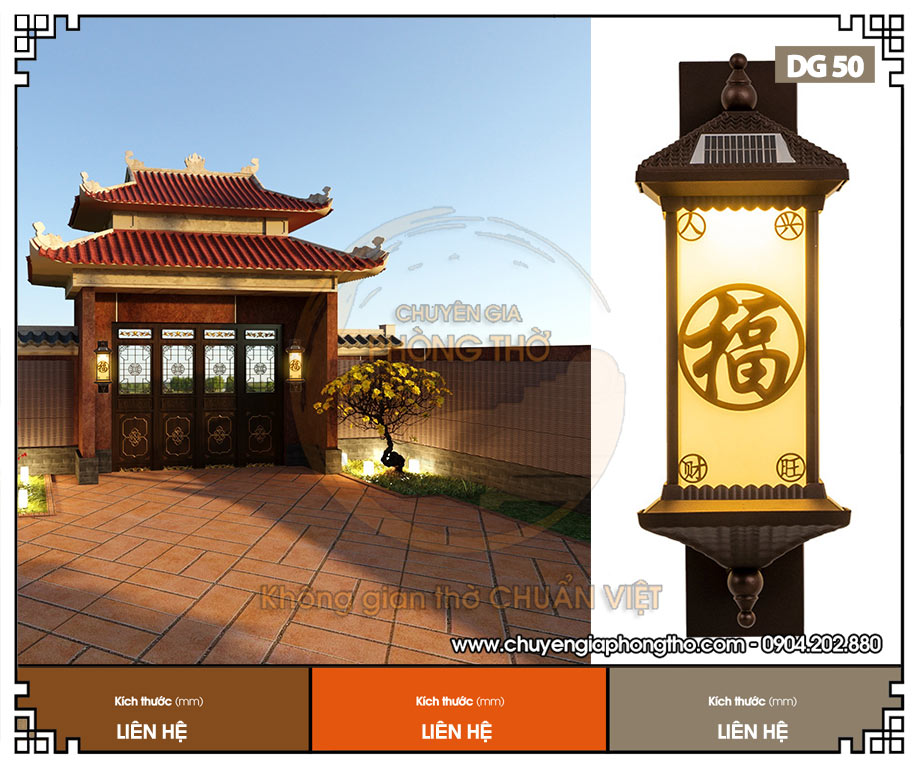 Đèn treo tường chữ phúc DG50 mang tài lộc, bình an cho gia đình