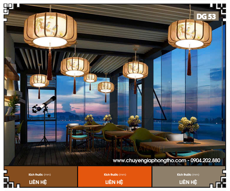 Mẫu đèn treo trần phòng thờ DG53 chuẩn phong thủy