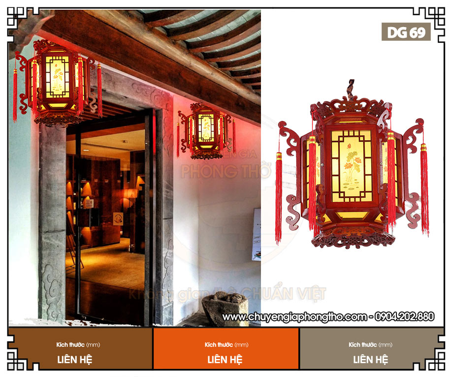 Đèn lồng treo mái hiên DG69 cho phòng thờ
