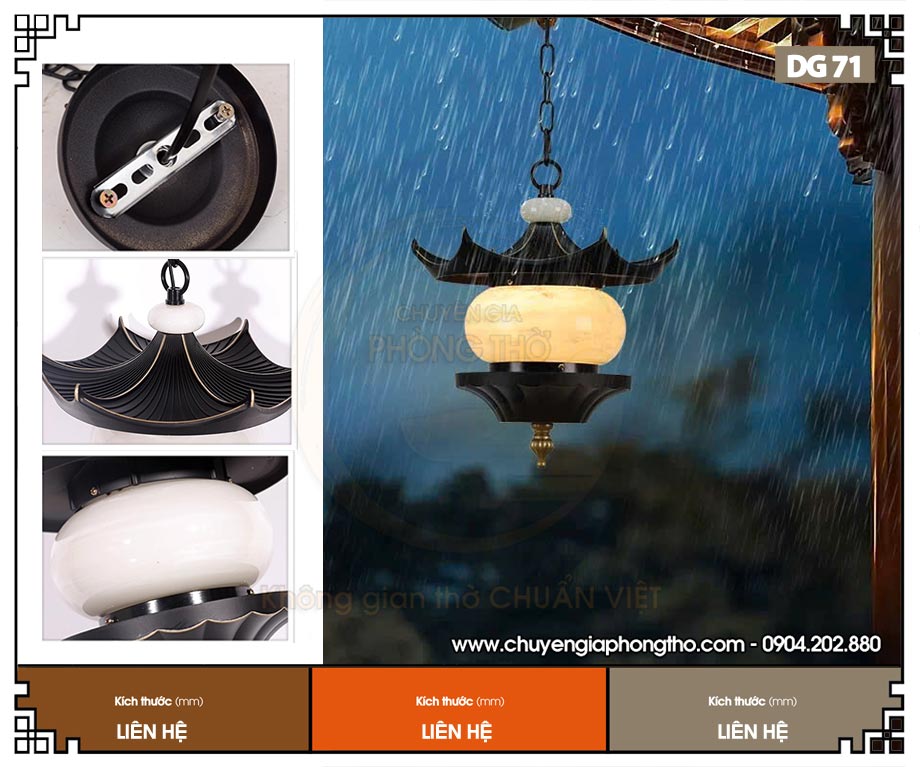 Đèn treo hiên ngoài trời chống nước DG71